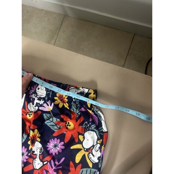 Munki Munki Peanuts Pajama Set Women Medium Snoopy Floral Short Sleeve Top Short - Picture 10 of 11